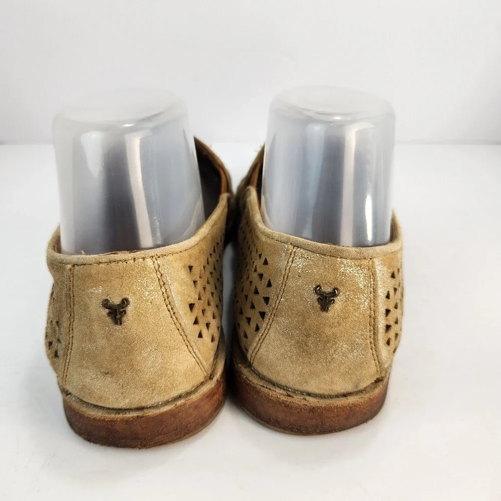 Trask‎ Ali Perforated Women's Camel Suede Slip-On Casual Shoes Size 8.5M